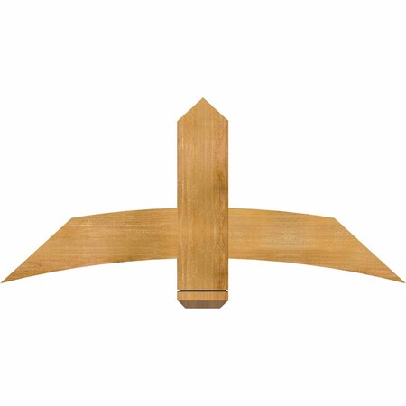 Ekena Millwork Bellingham Rough Sawn Timber Gable Bracket, Western Red Cedar, 48"W x 22"H x 2"D x 6"F, 11/12 Pitch GBW048X22X0206BEL00RWR
